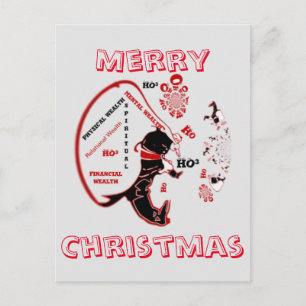 Reicher Sack des Weihnachtsmannes: Hohoho des Ment Feiertagspostkarte