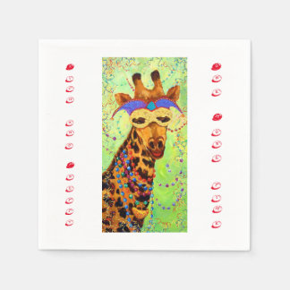Reicher und Hübscher Giraffencocktail Napkin Serviette