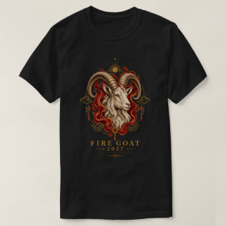 Reiches Elfenbein-Feuerziegen-Erbe-Gravur T-Shirt