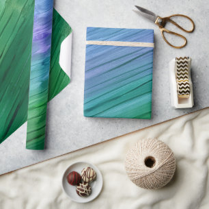 Reiches Indigo, tiefes Grün und Amethyst Geschenkpapier