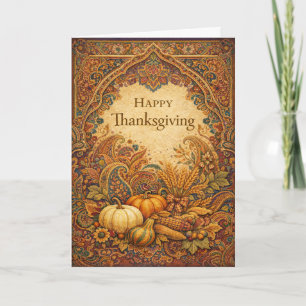 Reiches Juwel-Ton-Paisley-Thanksgiving-Harvest Karte
