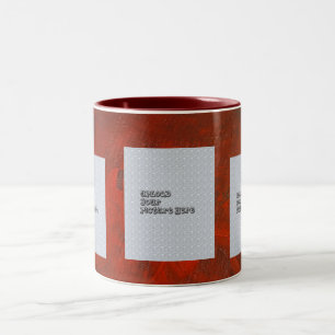 Reiches Rot-Foto-Tassen-Schablone Zweifarbige Tasse