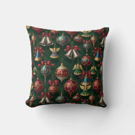 Reiches traditionelles rotes Gold-Ornament-Kugel-D Kissen