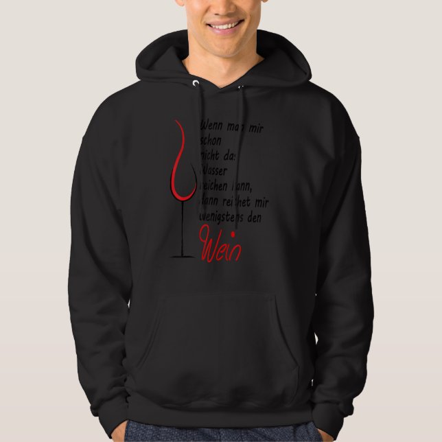 Reichet Mir Den Wein, Wine Glasses Set Hoodie (Vorderseite)