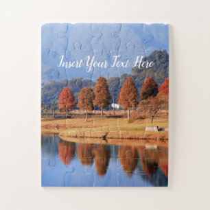 Reichhaltige Herbstfarbe   Taiwan Landschaft   Rot Puzzle