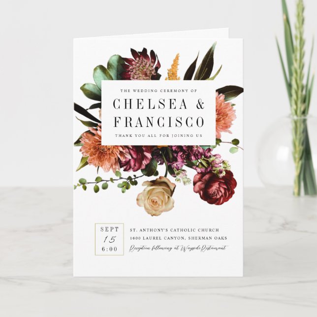 Reichhaltiges Frühjahrsprogramm für farbenfrohe ge Einladung (Vorderseite)