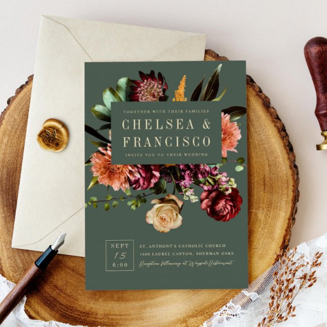 Reichhaltigkeit der Frühlingsblütenhochzeit Einladung (Von Creator hochgeladen)