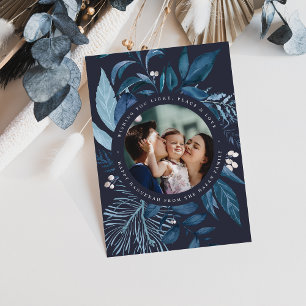 reichlich   Botanisches Hanukkah-Foto Wasserfarbe Feiertagskarte