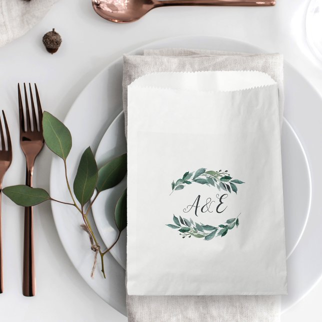 reichlich Foliage Monogramm Geschenktütchen (Von Creator hochgeladen)