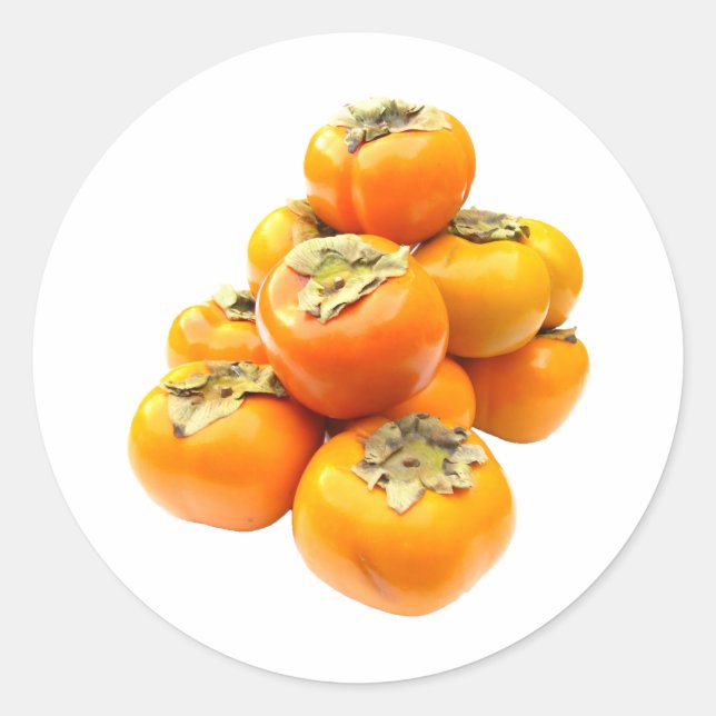 reichlich Persimmon Runder Aufkleber (Vorderseite)