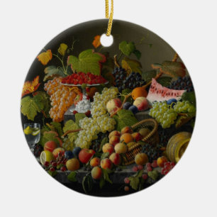 Reichliche Frucht, 1858 (Öl auf Leinwand) Keramik Ornament