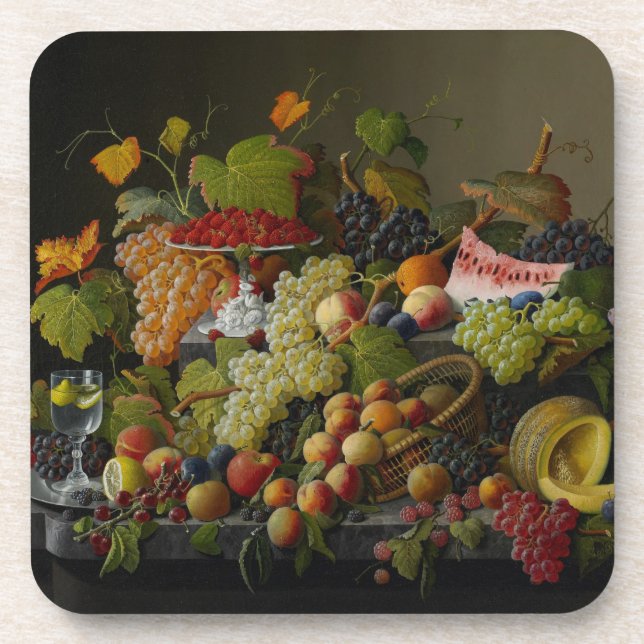 Reichliche Frucht, 1858 (Öl auf Leinwand) Untersetzer (Vorderseite)