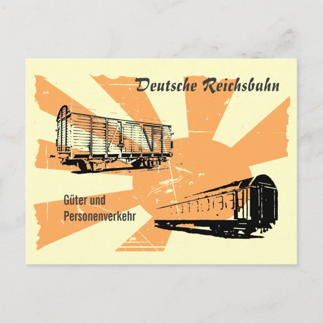 Reichsbahn DDR Design Postkarte (Vorderseite)
