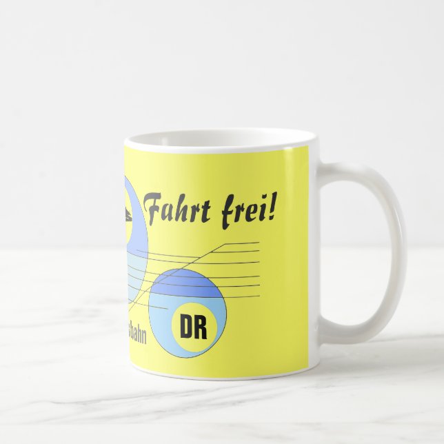 Reichsbahndesign DDR Tasse (Rechts)