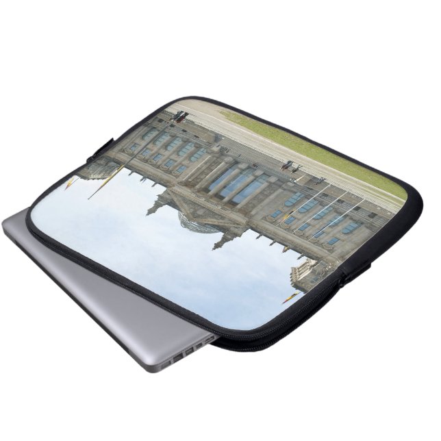 Reichstag-Gebäude Berlin Laptopschutzhülle (Vorne Knopf)