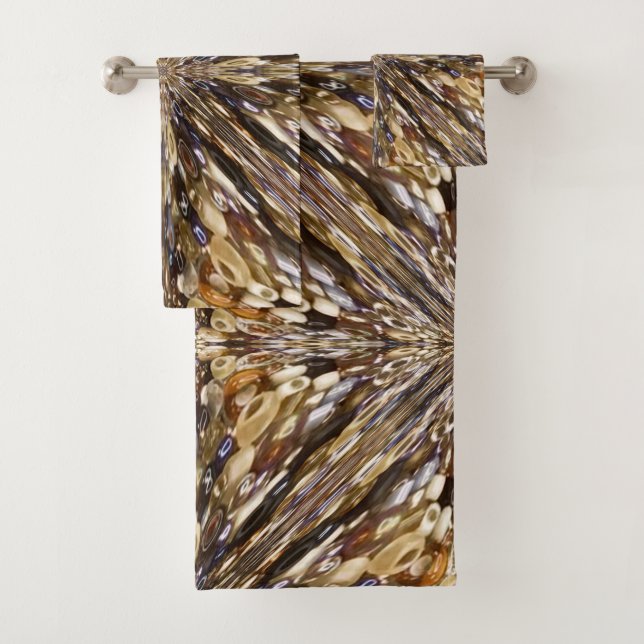 Reichtum an Saatbeads Abstraktes Muster Badhandtuch Set (Insitu)