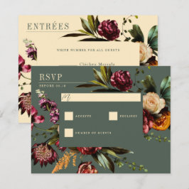Reichtum der Frühlingsfarbenfrohen Grünen Hochzeit RSVP Karte