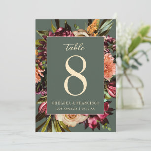 Reichtum der grünen Frühlingsblüte Tischnummer