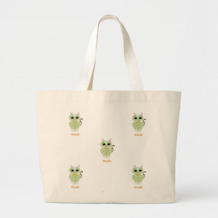 Reichtum-Katze-Muster-Tasche Jumbo Stoffbeutel