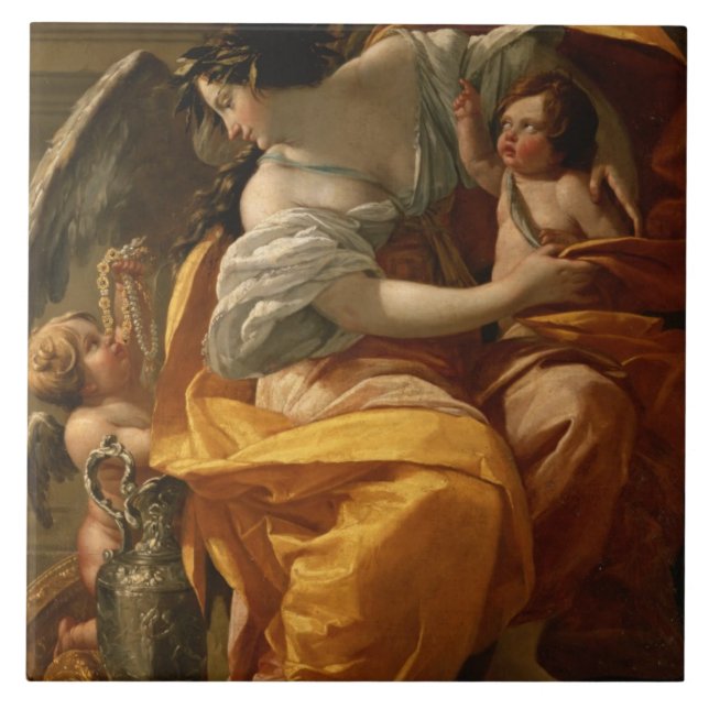 Reichtum (Öl auf Leinwand) Fliese (Vorderseite)