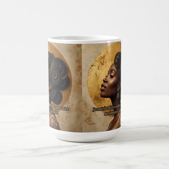 Reichtum und Luxus-Mentalität Inspirierender Druck Kaffeetasse (Mittel)