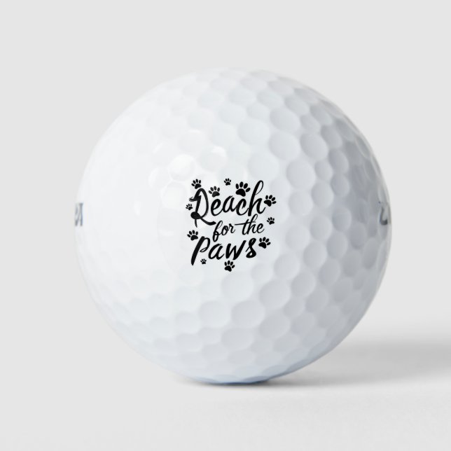 Reichweite für die Paws-Typografie Golfball (Vorderseite)