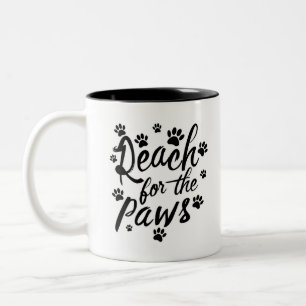 Reichweite für die Paws-Typografie Zweifarbige Tasse