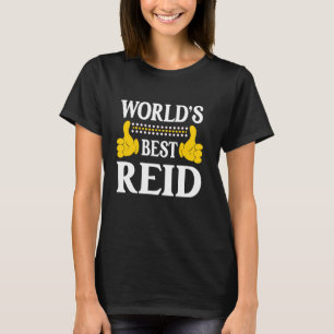 Reid Surname Funny Team Familie Nachname World's B T-Shirt