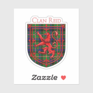Reid-Tartan schottisches Plaid Löwe aufrecht Aufkleber