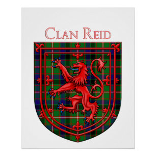 Reid Tartan Scottish Kariert Lion Rampant Poster