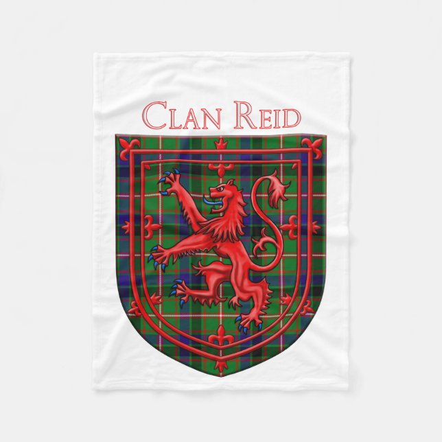 Reid Tartan Scottish Plaid Lion Rampant Fleecedecke (Vorderseite)
