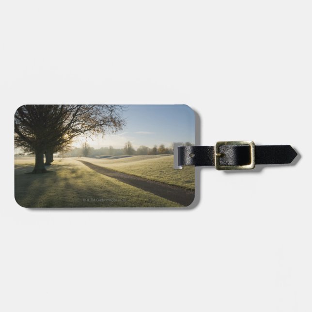 Reifbedeckter Golfplatz Gepäckanhänger (Vorderseite horizontal)