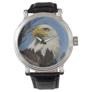 Reife Bald Adler Naher Kopf Armbanduhr