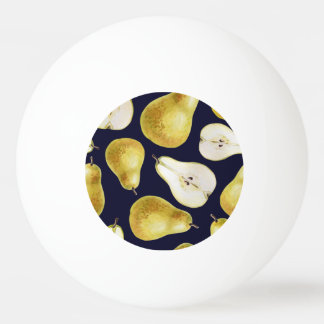 Reife Birne, schwarzer Hintergrund, Gartenkunst Tischtennisball