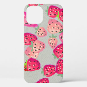 Reife Erdbeeren Handgezeichnete Textur Case-Mate iPhone Hülle