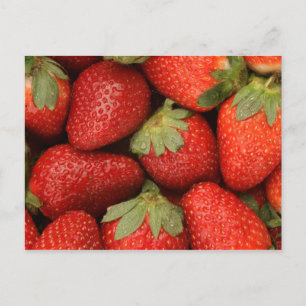 reife Erdbeeren Postkarte