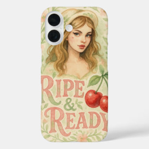 Reife & Fertige Sommer-Boho-Floral-Kirsch-Girl iPhone 16 Hülle