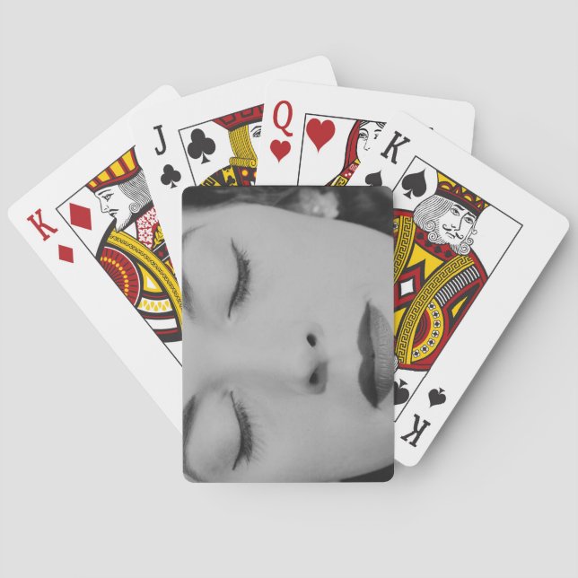 Reife Frau 2 Spielkarten (Rückseite)