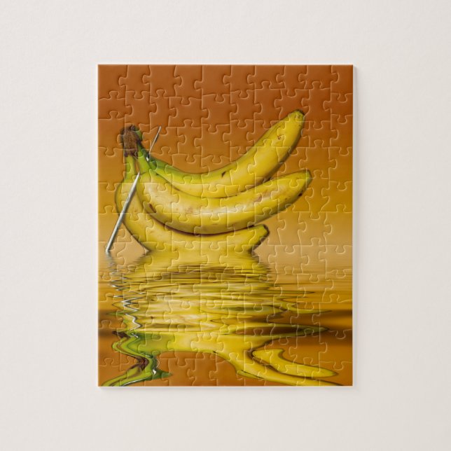 Reife gelbe Bananen Puzzle (Vertikal)