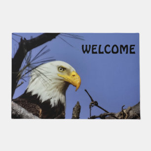 Reife männliche Adler Naher Kopf Shot Fußmatte