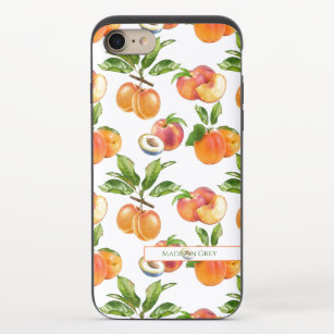 Reife Pfirsiche, Aprikosen und Pflaumen Fruchtmust iPhone 8/7 Slider Hülle
