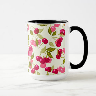 Reife rote Kirsche . Tasse