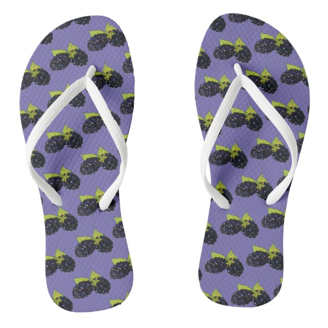 Reife Sommer BlackBerry BlackBerry Berry Berries Flip Flops (Fußbett)