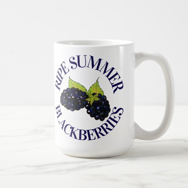 Reife Sommer BlackBerry BlackBerry Berry Berries Kaffeetasse (Rechts)