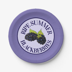Reife Sommer BlackBerry BlackBerry Berry Berries Pappteller