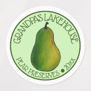 Reife Sommer Grünbirnen Birnen Etiketten