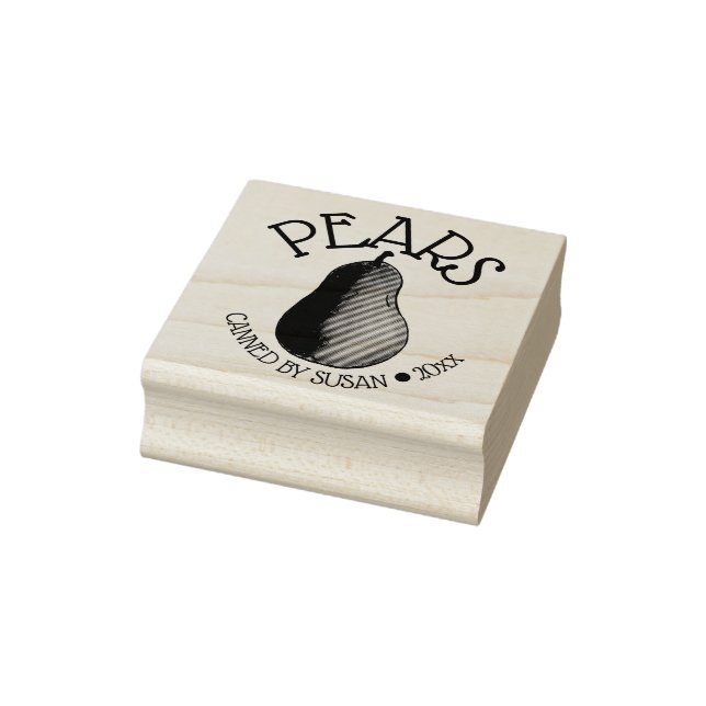 Reife Sommer Grünbirnen Birnen Gummistempel (Stempel)