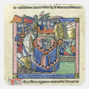 Reifen, der durch die venezianische Flotte Quadratischer Aufkleber