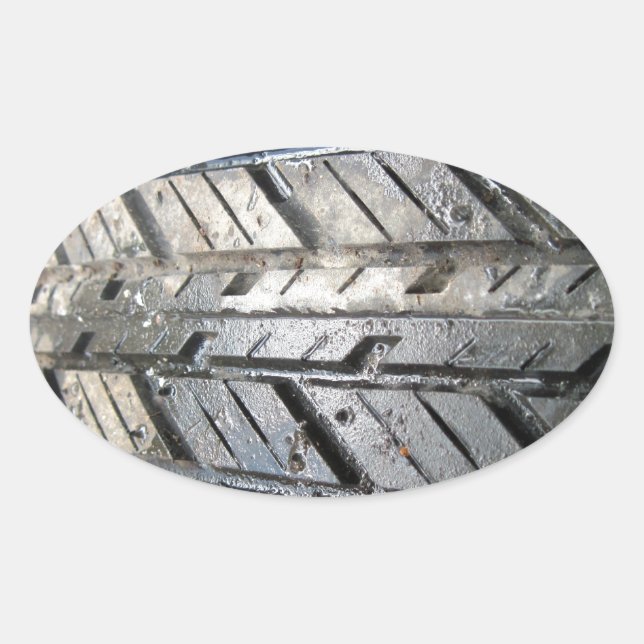 Reifen Ovaler Aufkleber (Vorderseite)