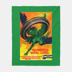 Reifen Royal Cord Vintage Poster Europa Fleecedecke